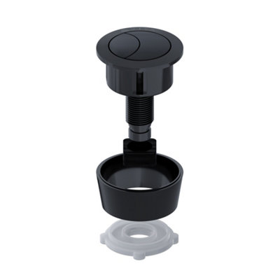 Matt Black Dual Flush Toilet Push Button For Cable Operated Cisterns