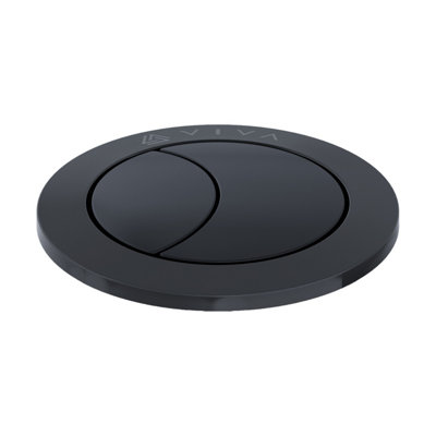 Matt Black Dual Flush Toilet Push Button For Cable Operated Cisterns