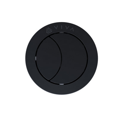 Matt Black Dual Flush Toilet Push Button For Cable Operated Cisterns - 3