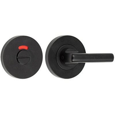 Matt Black Easy Turn and Release 52mm for Fire Doors - Door Handle