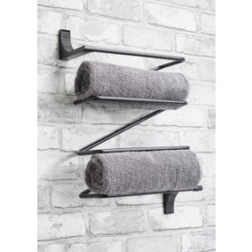 Black Sparkle Towel rails rings Bathroom accessories B Q