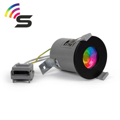Matt Black GU10  Fire Rated Smart LED Downlight - IP65 - SE Home