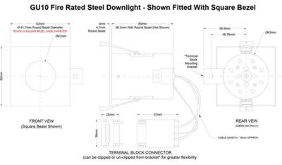 Matt Black GU10  Fire Rated Smart LED Downlight - IP65 - SE Home