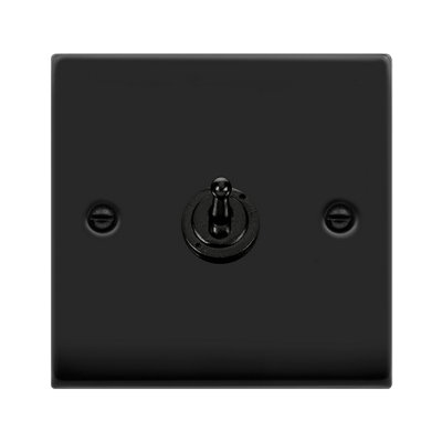 Matt Black Intermediate 10AX Toggle Light Switch - SE Home