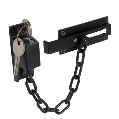 bunbun　Bronx24DDブラック・チェーン錠 matt-black-locking-door-chain-