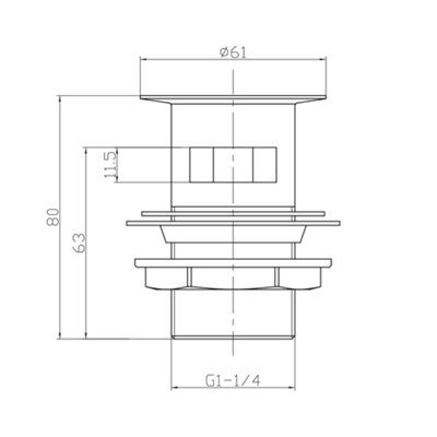 Matt Black Round Slotted Sprung Basin Waste
