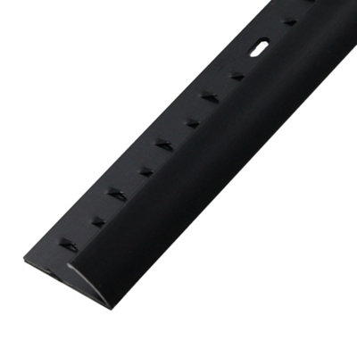 Matt Black Single Edge Metal Door Plate 0.9m