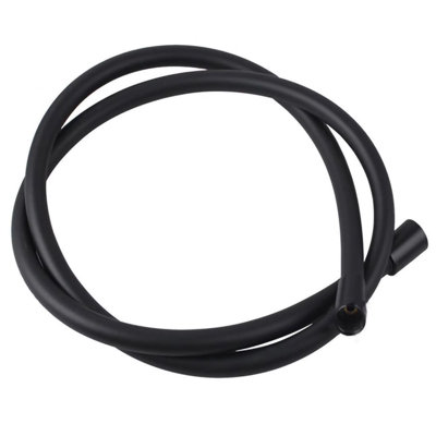 Matt Black Smooth Shower Hose 1.5m Pipe PVC Double Interlock - Fits Triton Mira