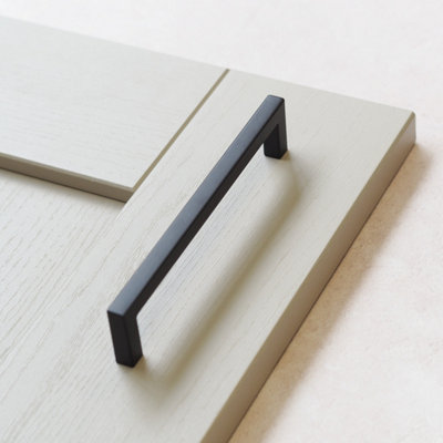 Matt Black Square Kitchen Cabinet D Handles 160mm Bathroom Bedroom Cupboard Door Drawer Wardrobe Pull