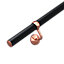 Matt Black Stair Handrail Kit Polished Copper Brackets 1.2m X 40mm