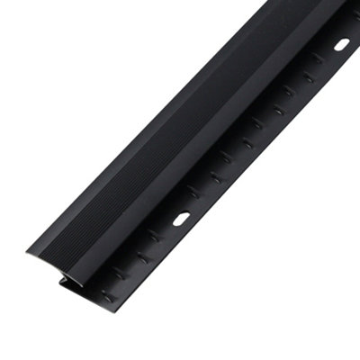 Matt Black Z Bar Metal Door Plate 0.9m