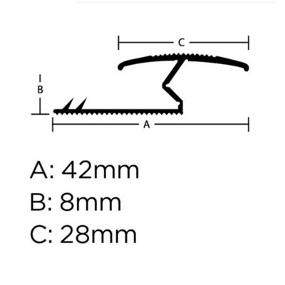 Matt Black Z Bar Metal Door Plate 0.9m