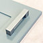 Matt Chrome Thick Squared Handle 128mm Kitchen Cupboard Drawer Cabinet Wardrobe Furniture Silver Grey