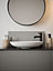 Matt Grey Glass Bathroom Self Adhesive Splashback 250mm x 600mm x 4mm