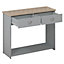 Matt Grey traditional style console hall table