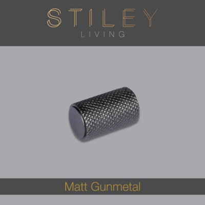 Matt Gunmetal Knurled Cabinet & Drawer Knob