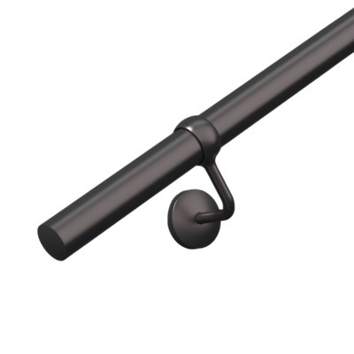 Matt Gunmetal Stair Handrail Kit - 1.2m X 40mm
