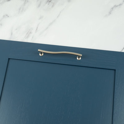 Matt Nickel Curved Bar Cabinet Handle Kitchen Cupboard Door Drawer Pull ...