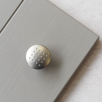 Matt Nickel Dimple Cabinet Knob