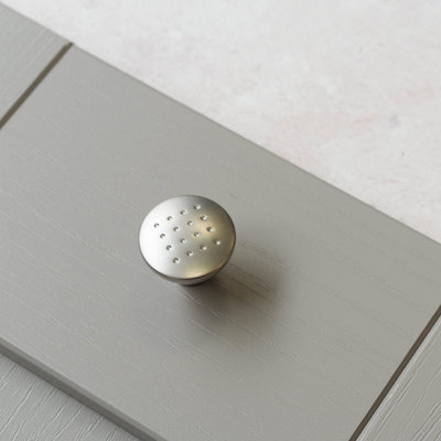 Matt Nickel Dimple Cabinet Knob