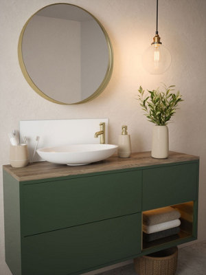 Matt White - Self Adhesive - Toughened Glass Bathroom Splashback 250mm x 500mm x 4mm