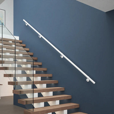 Matt White Stair Handrail Kit - 3.6m X 40mm