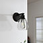 Matte Black 1-Light Bathroom Vanity Sconce Wall Light