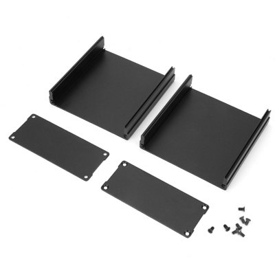 Matte Black Aluminum Enclosure for Printed Circuit Board-Ideal for Electronic Projects