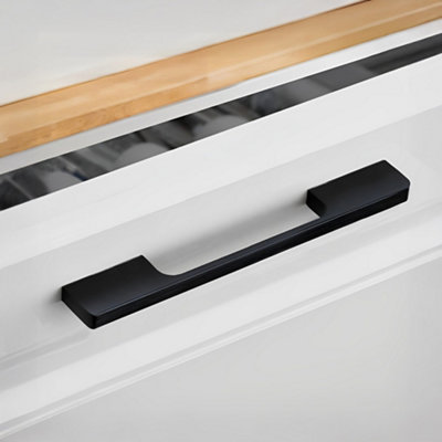 Matte Black Handles for Wardrobes, Cabinets & Drawers Pack of 2