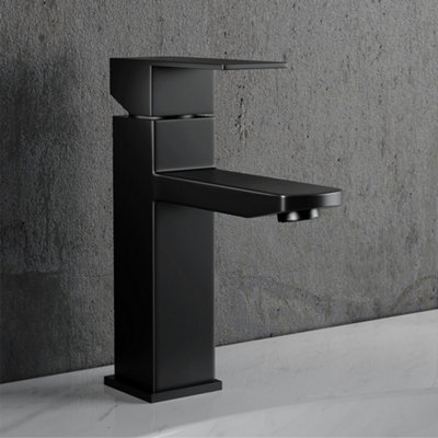 Matte Black Stainless Steel Bathroom Basin Mixer Taps with Hose Pipes Price Comparisons | Compare The Build