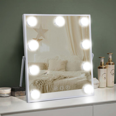 Matteo Hollywood Vanity Mirror 25x31cm, 9 Dimmable LED Bulbs SKU:MT002530h