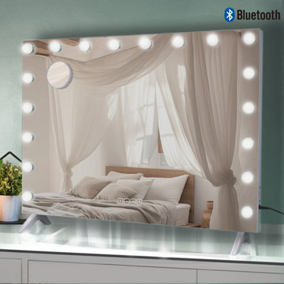 Matteo Hollywood Vanity Mirror Makeup Mirror 18 LED Dimmable Bulbs 3 Colour Bedroom Cosmetic Mirror Table and Wall MT008058-2