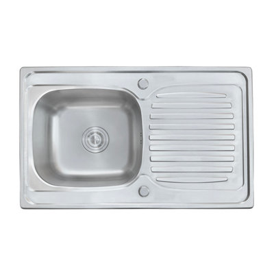 Matteo Rectangular Stainless Steel Kitchen Sink with Plated Surface and ...