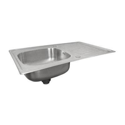 Matteo Rectangular Stainless Steel Kitchen Sink with Plated Surface and ...