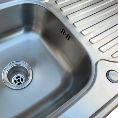 Matteo Rectangular Stainless Steel Kitchen Sink with Plated Surface and ...