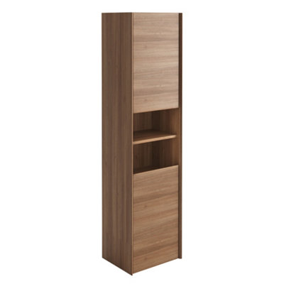 Matterhorn Natural Oak Wall Hung Bathroom Tall Storage Cabinet (H)1700mm (W)400mm