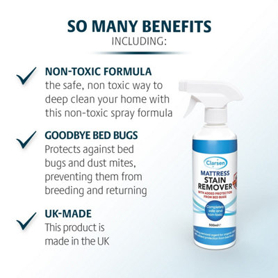 Mattress Stain Remover with Dust Mite Inhibitor 500ml - Dismiss Stains ...