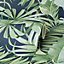 Maui Leaf Wallpaper Navy Fine Decor FD42851