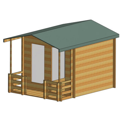Maulden 19 mm Log Cabin 9 x 9 Feet + Verandah - 5