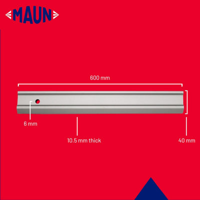 Maun Aluminium Safety Straight Edge 600 mm