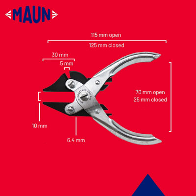 Maun Side Cutter Parallel Plier For Hard Wire 125 mm