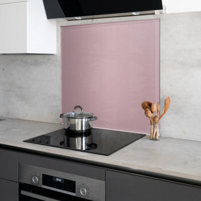 Mauve Shimmer Toughened Glass Kitchen Splashback - 1000mm x 1000mm