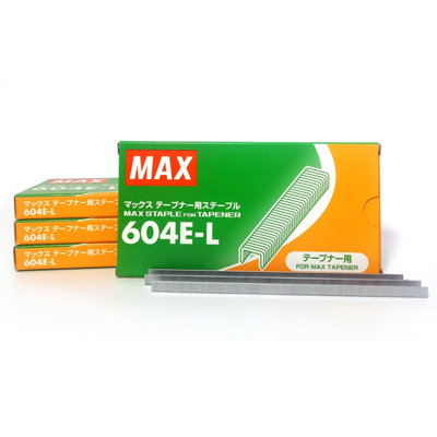 Max Tapener Tying Machine Staples, 4800 x 604E-L (6mm) 3 Pack