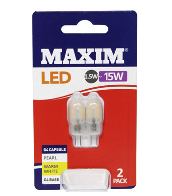 Maxim 1.5w LED G4 Capsule 3000k - 2 Pack Warm White