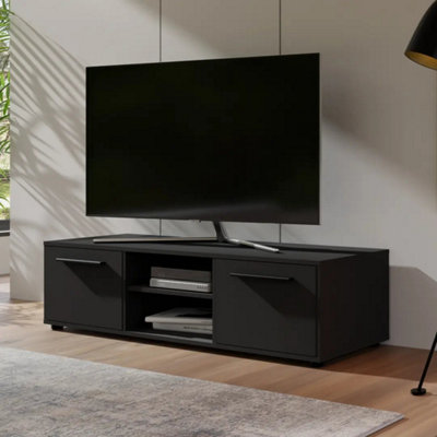 MAXIONE 09 TV CABINET 150CM - BLACK, BOLD CONTEMPORARY TV STAND