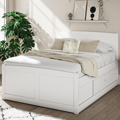 Queen bed frame store with 6 drawers