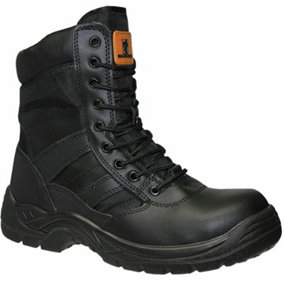 Maxsteel Lightweight Safety Steel Toe Cap Work Boots With Zip/Lace Up Fastening