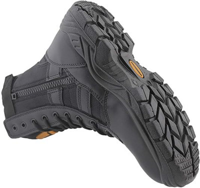 Maxsteel Lightweight Safety Steel Toe Cap Work Boots With Zip/Lace Up Fastening