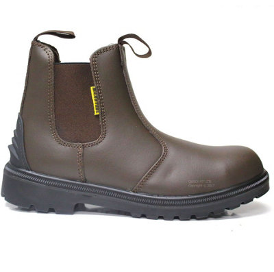 MAXSTEEL LIGHTWEIGHT SLIP ON SAFETY CHELSEA DEALERS BOOTS WITH A STEEL ...