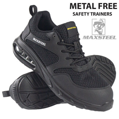 Maxsteel Safety Metal Free Composite Toecap Trainer With A Bubble Sole